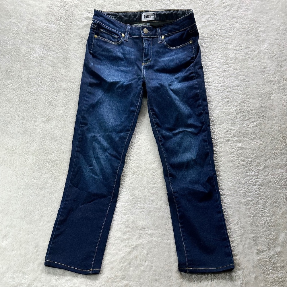 Paige Women’s Skyline Skinny Ankle Jeans Blue Size 27 Dark Stretchy